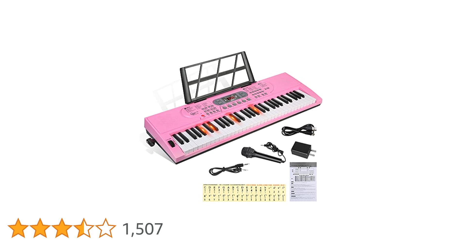Amazon.co.jp: Hricane キーボード ピアノ 電子ピアノ 61鍵盤